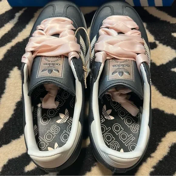 NWT Adidas Samba OG W Sneakers Black Pink Size Women’s 8.5 - Picture 8 of 13